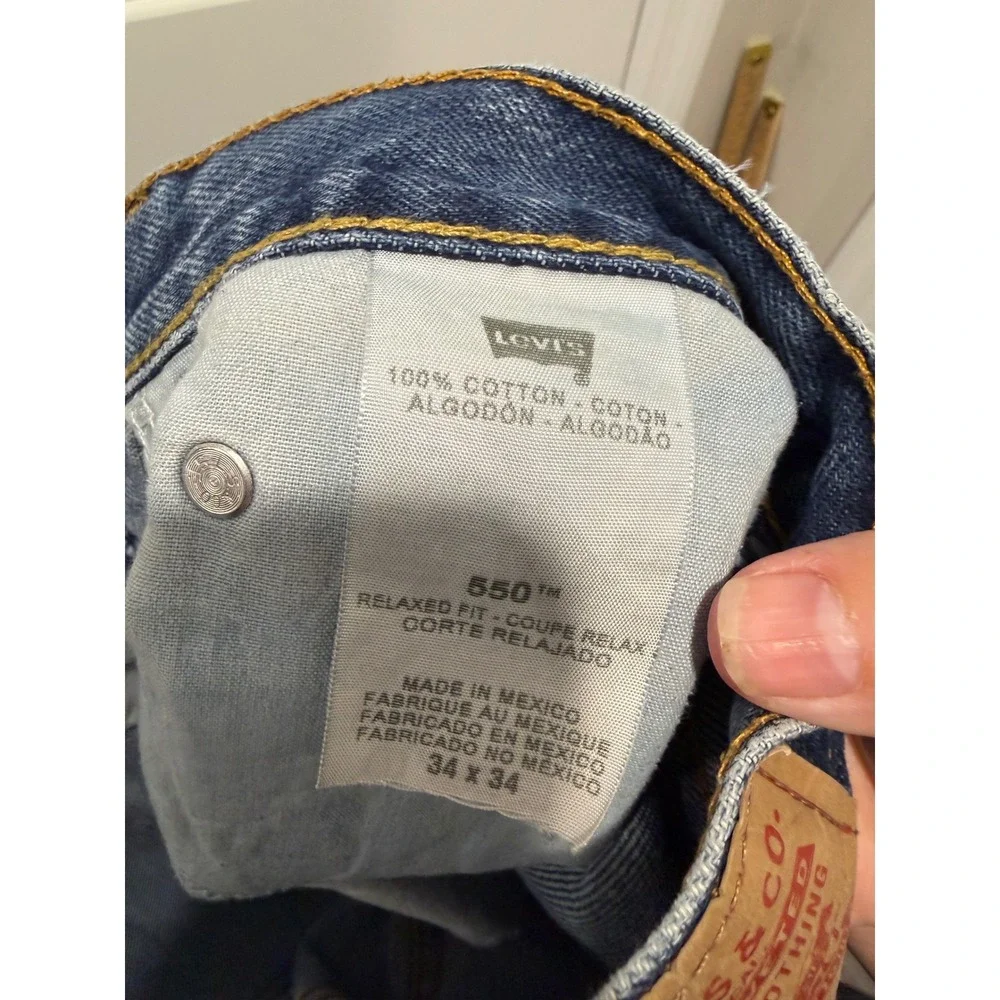 Levi's Mens Jeans 550 Relaxed‎ Fit Tapered Leg Blue 34x34